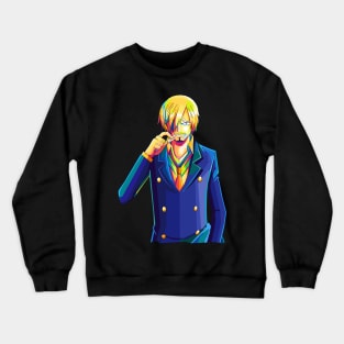 Sanji One Piece Wpap Pop Art Crewneck Sweatshirt